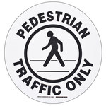 image of Brady Toughstripe B-534 Polyester Circle White Pedestrian & Crosswalk Sign - 17 in Width x 17 in Height - Laminated - 104509