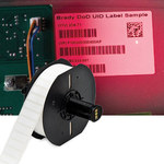 image of Brady B33-213-482 Die-Cut Printer Label Roll - 1.5 in x 1 1/4 in - Polyester - White - B-482 - 96897