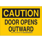 image of Brady B-555 Aluminum Rectangle Yellow Door Sign - 14 in Width x 10 in Height - 124674