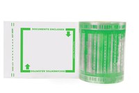 3M Scotch 824RCT Clear / Green Pouch Tape Sheet - 5 in Length x 6 in Width - 86376