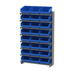 image of Akro-Mils APRS Fixed Rack - Gray - 8 Shelves - APRS010