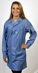 image of Tech Wear SOC-23-LG ESD / Anti-Static Lab Coat - Large - Blue - SOC-23 LG