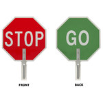 image of Brady Aluminum Octagon Green, Red Stop Signs, Traffic Control Signs & Banners Sign - 18 in Width x 18 in Height - 55775