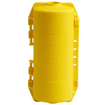image of Brady Hubbell Plugout Yellow Electrical Plug Lockout - 4 1/2 in Wide - 65968