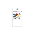 image of Brady 12800 Ink-Jet, Laser Printable Label - 2.875 in x 5 1/2 in - Black on White, Blue, Red, Yellow