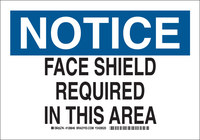 image of Brady B-555 Aluminum Rectangle White PPE Sign - 10 in Width x 7 in Height - 128844