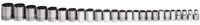 image of Williams JHWWSS-23RC 12 Point Shallow Socket Set - 1/2 in Drive - Shallow Length - 92900