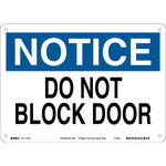 image of Brady B-563 High Density Polypropylene Rectangle White Door Sign - 14 in Width x 10 in Height - 116185