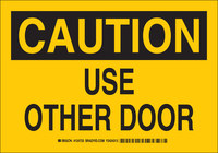 image of Brady B-555 Aluminum Rectangle Yellow Door Sign - 10 in Width x 7 in Height - 124731