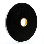 3M 4508 Black Single Sided Foam Tape - 1 in Width x 36 yd Length - 1/8 in Thick - 03314