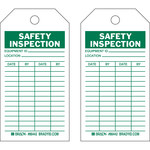 image of Brady 86442 Green on White Polyester / Paper General Inspection General Inspection Tag - 3 in Width - 5 3/4 in Height - B-837