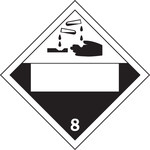 image of Brady B-101 Polycoated Tagstock Square White Truck Placards Sign - 10 3/4 in Width x 10 3/4 in Height - 60403