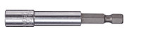 image of Vega Tools 1/4 in Magnetic C-Ring Bit Holder 173MH1CD2 - 1/4 in-Hex Shank - S2 Steel & Stainless Steel - 2 7/8 in Length - Stainless & Gunmetal Grey Finish - 00759