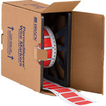 image of Brady Permasleeve 2HX-750-2-RD-4 Die-Cut Printer Sleeve - 0.492 in x 1.236 in - Polyolefin - Red - B-7642 - 81883