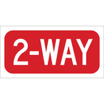 Brady B-959 Aluminum Rectangle White Stop Signs, Traffic Control Signs & Banners Sign - 12 in Width x 6 in Height - 115422