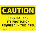 image of Brady Polyethylene Rectangle Yellow PPE Sign - 10 in Width x 7 in Height - 102461