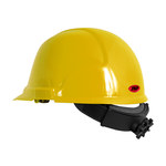 JSP Comfort Plus 280-ML5151 Yellow High Density Polyethylene Short Brim Hard Hat - 6-Point Suspension - Ratchet Adjustment - 503842-125680