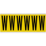 image of Brady 3450-W Letter Label - Black on Yellow - 1 1/2 in x 3 1/2 in - B-498 - 34533