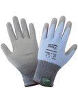 image of Global Glove Samurai Glove PUG-918 Light Blue Large Cut-Resistant Gloves - ANSI A2 Cut Resistance - Polyurethane Coating - PUG-918-9(L)
