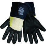 image of Global Glove Tsunami Grip 888KV Black Large Kevlar Cut-Resistant Gloves - ANSI 2 Cut Resistance - Nitrile Palm & Fingers Coating - 888KV/LG