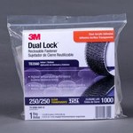 image of 3M Dual Lock TB3560 Clear Reclosable Fastener - Mushroom Hook with 250 stems/in Stem Count - 1 in Width x 10 ft Length - 07804