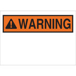 image of Brady Polyester Orange Preprinted Header - 10 in Width x 7 in Height - Laminated - 88056
