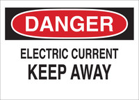 image of Brady B-401 Polystyrene Rectangle White Electrical Safety Sign - 10 in Width x 7 in Height - 25524