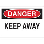 image of Brady B-555 Aluminum Rectangle White Restricted Area Sign - 10 in Width x 7 in Height - 40671