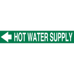 image of Brady 178651 Self-Adhesive Pipe Marker - Aluminum Foil - White on Green - B-300 - 64566