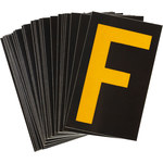 image of Bradylite 5000-F Letter Label - Yellow on Black - 1 3/4 in x 2 7/8 in - B-997 - 50031