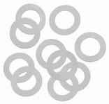 image of Precision Brand Matte Vinyl Arbor Shim - 1-1/2 in I.D. - 2-1/8 in O.D. - 44833