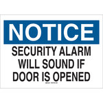 image of Brady B-302 Polyester Rectangle White Security Sign - 10 in Width x 7 in Height - Laminated - 84736