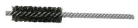 image of Weiler Steel Double Spiral Tube Brush - Unthreaded Stem Attachment - 0.62 in Width x 5 in Length - 5/8 in Diameter - 0.010 in Bristle Diameter - 21184