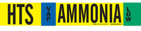 image of Brady 59930 Strap-On Pipe Marker - Ammonia - Polyester - Black / Blue / Green / White on Yellow - B-681, B-883
