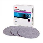 image of 3M Coated Ceramic Purple Fiber Disc - Paper Backing - E Weight - 36 Grit - Very Coarse - 6 in Diameter - 5/8 in Center Hole - 30787