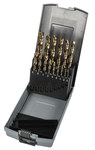 image of Precision Twist Drill C15R10CO Jobber Drill Set 5995524 - Right Hand Cut - Bronze Finish - 4 x D Flute - High-Speed Steel