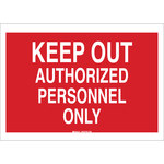 image of Brady B-401 High Impact Polystyrene Rectangle Red Restricted Area Sign - 14 in Width x 10 in Height - 95432