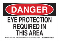 image of Brady B-563 High Density Polypropylene Rectangle White PPE Sign - 10 in Width x 7 in Height - 116114