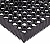 image of Notrax Sanitop Wet Condition Floor Mat 562 3 X 20, 3 ft x 20 ft, Rubber, Black
