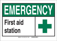 image of Brady B-401 High Impact Polystyrene Rectangle Fire Safety Sign - 10 in Width x 7 in Height - 120690