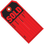 image of Shipping Supply Red/Black 13 Point Cardstock Retail Tags - 12740