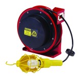 image of Reelcraft Industries L Series Cord Reel - 35 ft Cable Included - Spring Drive - 15 Amps - 125V - Incandescent Light - 16 AWG - L 4035 A 163 5