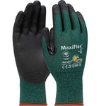 image of PIP MaxiFlex 34-8743 Green/Black Large Cut-Resistant Glove - ANSI A2 Cut Resistance - Nitrile Palm & Fingers Coating - 34-8743/L