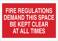 image of Brady B-302 Polyester Rectangle Red Safe Pathway Sign - 10 in Width x 7 in Height - Laminated - 85279