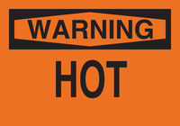 image of Brady B-401 Polystyrene Rectangle Orange Equipment Safety Sign - 10 in Width x 7 in Height - 25029