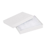 image of White Jewelry Boxes - 3.75 in x 5.25 in x 0.875 in - 3428