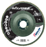 image of Weiler Wolverine Type 27/Flat Flap Disc 31440 - Alumina Zirconia - 6 in - 60 - Coarse
