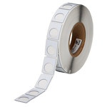 image of Brady THTEP167U-593-.5 Die-Cut Printer Label Roll - 1.2 in x 1 1/2 in - Polyester - White - B-593 - 64445