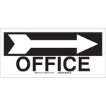 image of Brady B-120 Fiberglass Reinforced Polyester Rectangle Black Door Sign - 14 in Width x 6.5 in Height - 73417