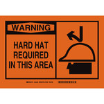 image of Brady B-555 Aluminum Rectangle Orange PPE Sign - 46468